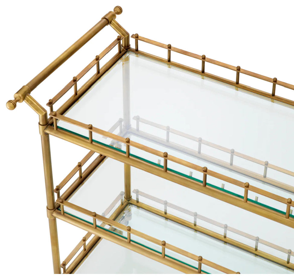 Vintage Brass Trolley L, Eichholtz Scarlett