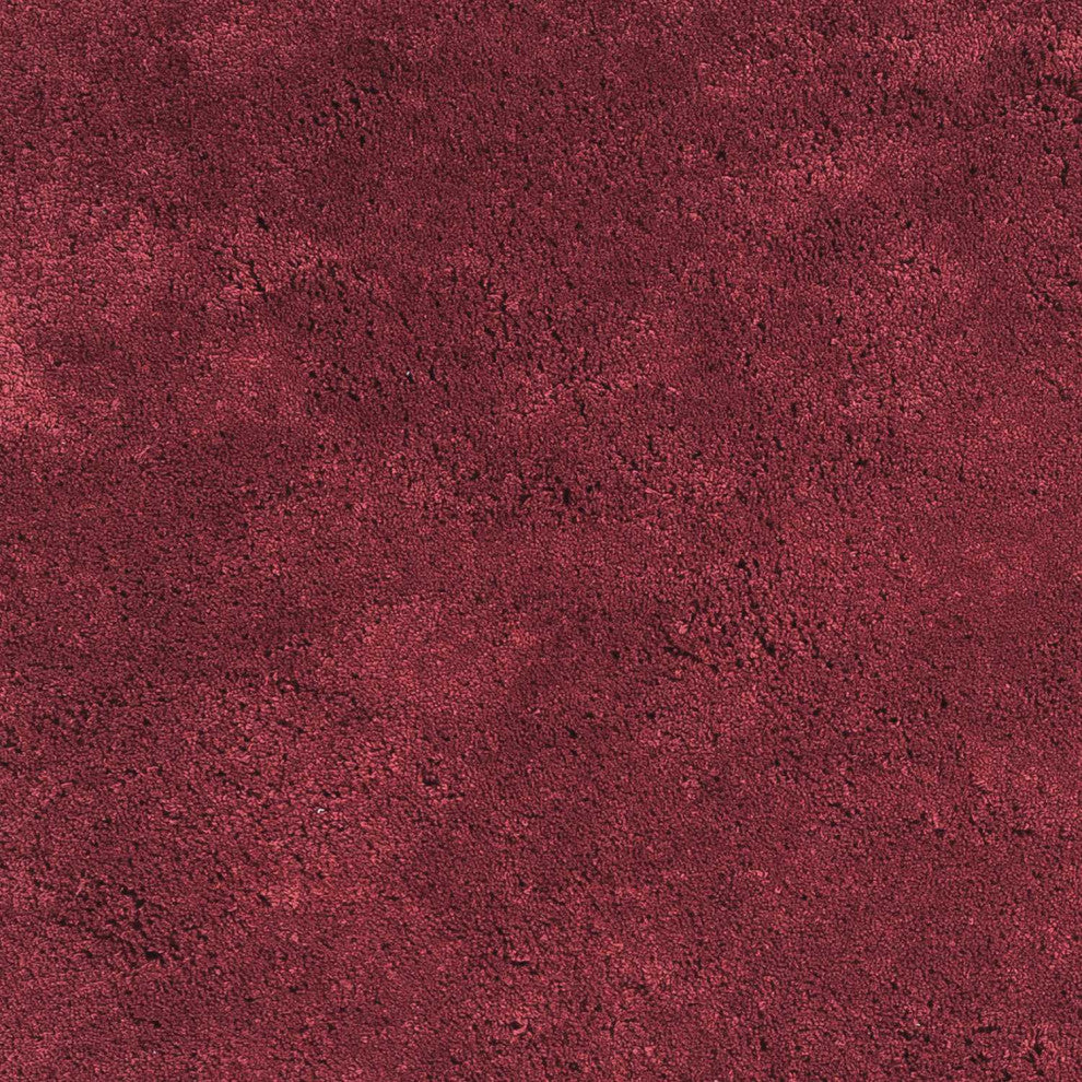HomeRoots 8' x 11' Solid Red Shag Area Rug