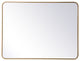 Elegant MR803040BR Soft Corner Metal Rectangular Mirror 30X40", Brass