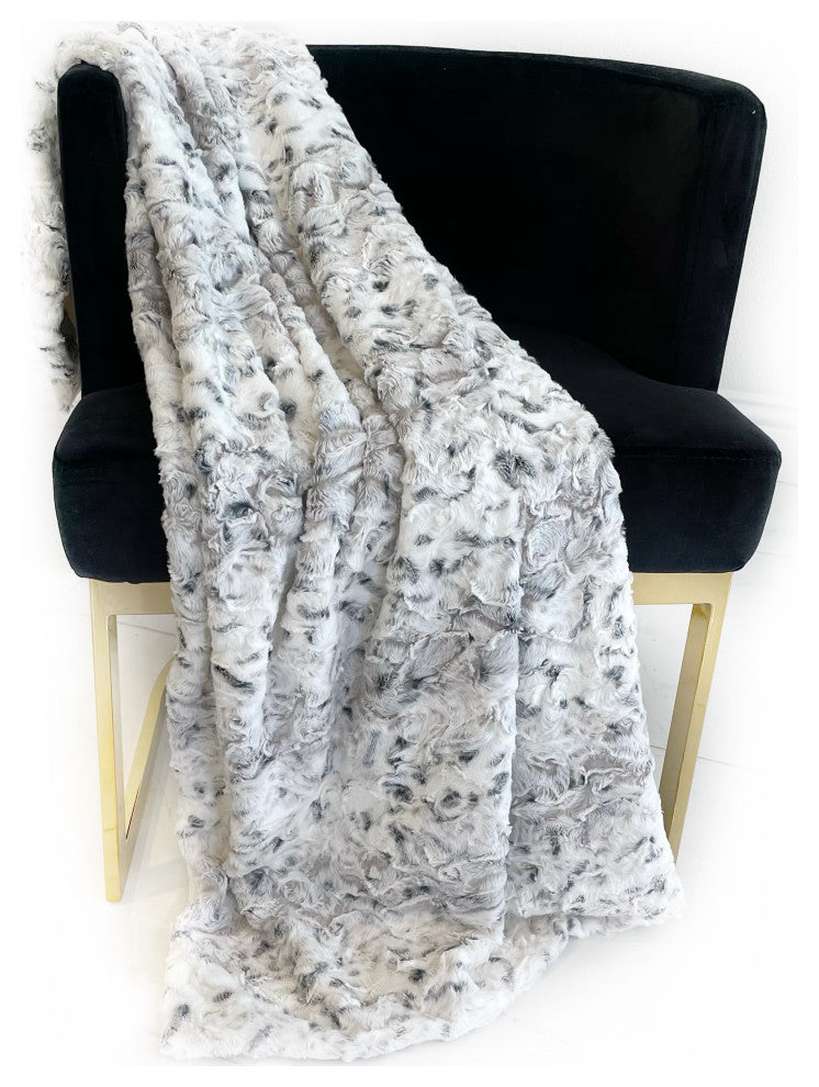 Alloy Snowy Owl Faux Fur Luxury Throw Blanket, Blanket 90Lx90W Full