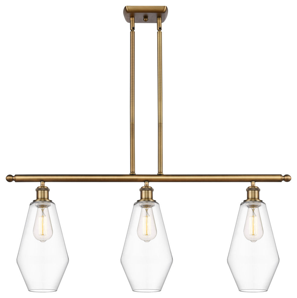 Innovations Cindyrella 3-Light Island Light 516-3I-BB-G652-7, Brushed Brass