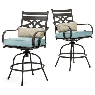 Hanover MCLRDN3PCBRSW2 Montclair Three Piece Steel Outdoor Bistro - Tan