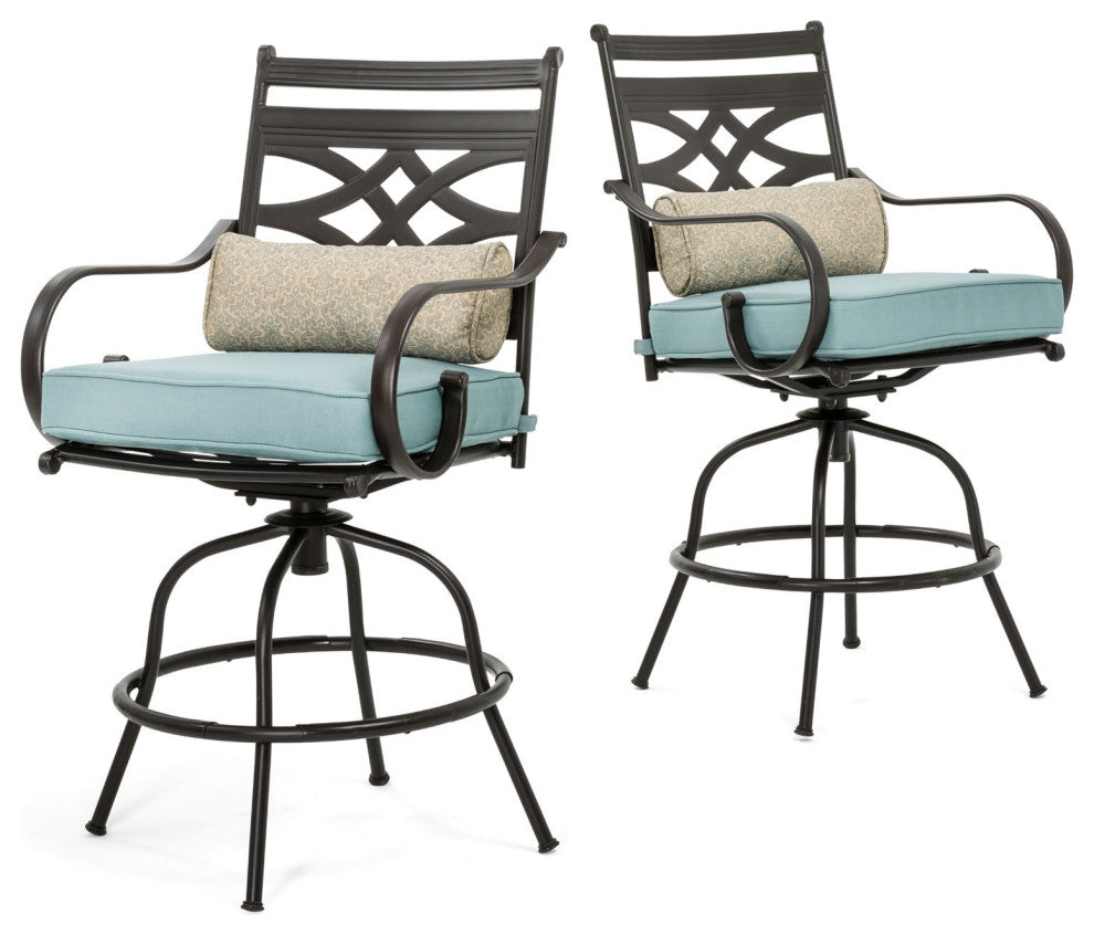 Hanover MCLRDN3PCBRSW2 Montclair Three Piece Steel Outdoor Bistro - Tan