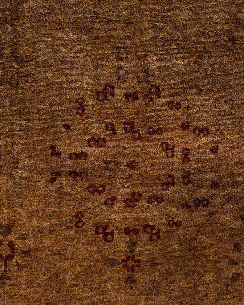 Fine Vibrance, One-of-a-Kind Hand-Knotted Area Rug Gold, 9'1"x12'2"