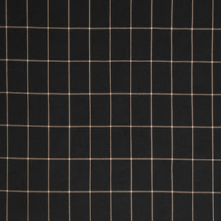 Windowpane Plaid Duvet Cover Set, 3PC, Black, Super Queen