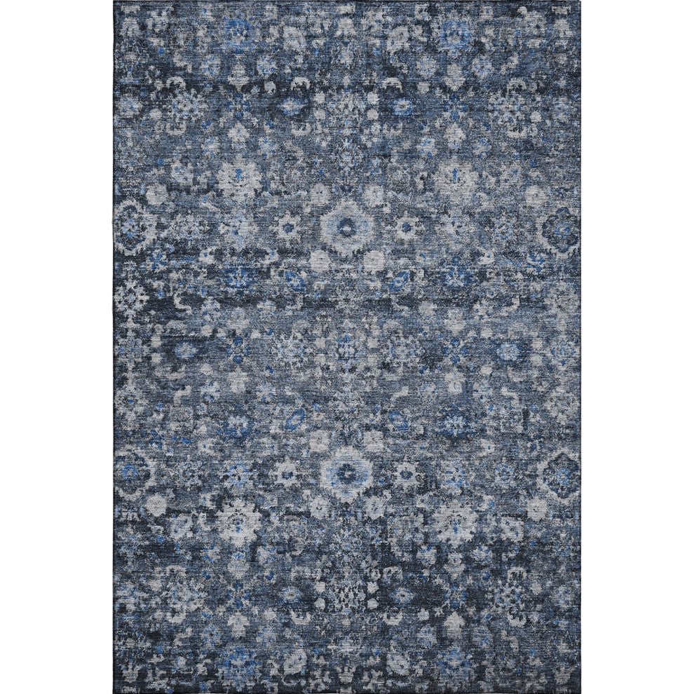 Premium Machine Washable Mayfield AMF651 Blue 2'6" x 3'10" Rug