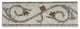 Marble Mosaic Border Listello Accent Tile Floral White Wooden 5.9x18.5, 1 piece