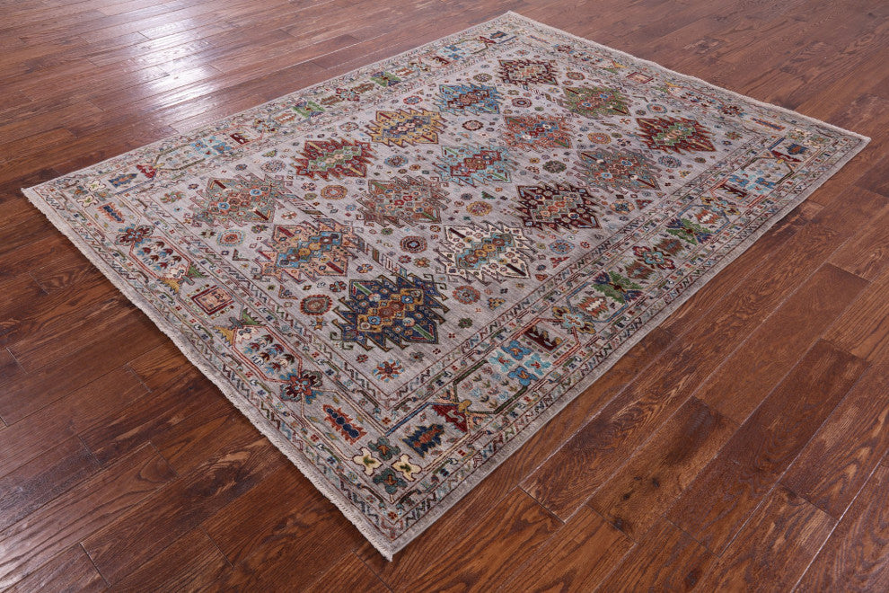 Handmade Fine Turkmen Ersari Wool Rug 5' 9" X 7' 8" Q10960