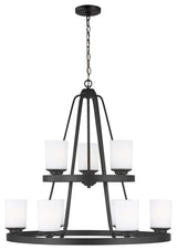 Kemal 9-Light Chandelier, Midnight Black
