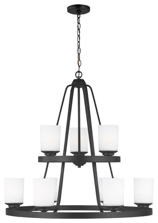 Kemal 9-Light Chandelier, Midnight Black