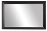 Woodford Framed Wall Mirror, Black, 36" X 24"