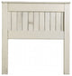 Wooden Twin Headboard with Distressed Design, White