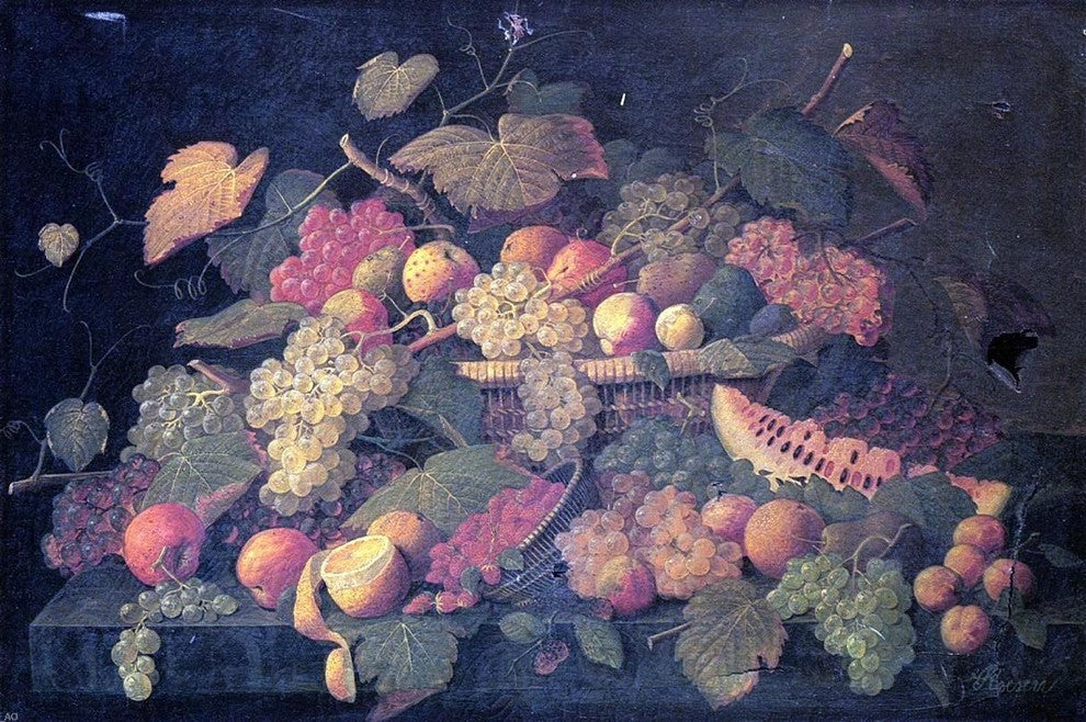 Severin Roesen Still Life: An Abundance of Fruit Wall Decal