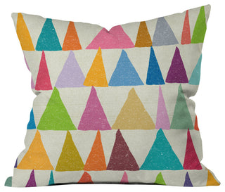Nick Nelson Analogous Shapes In Bloom Outdoor Throw Pillow