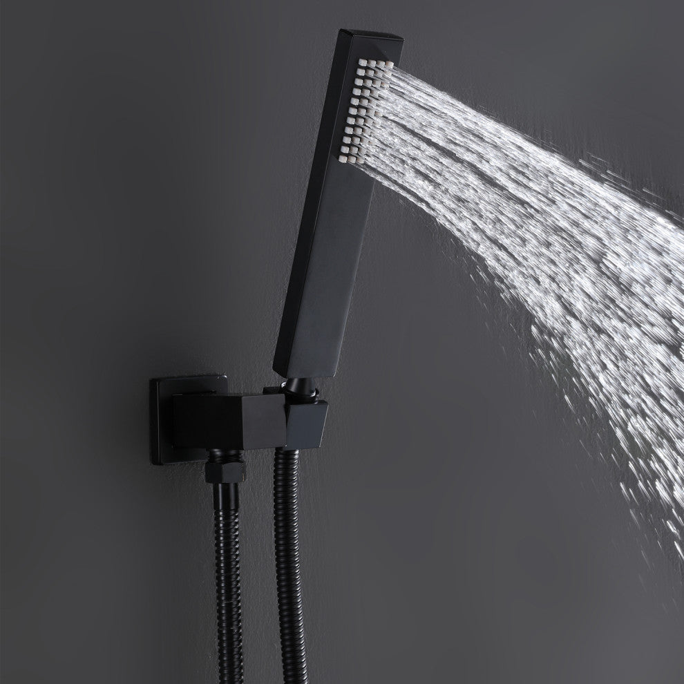 Luxury Thermostatic Shower System with Rough-in Valve & Waterfall Showerhead, Ma
