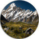 Foggy Mountains And Valley, Landscape Photo Disc Metal Wall Art, 11"
