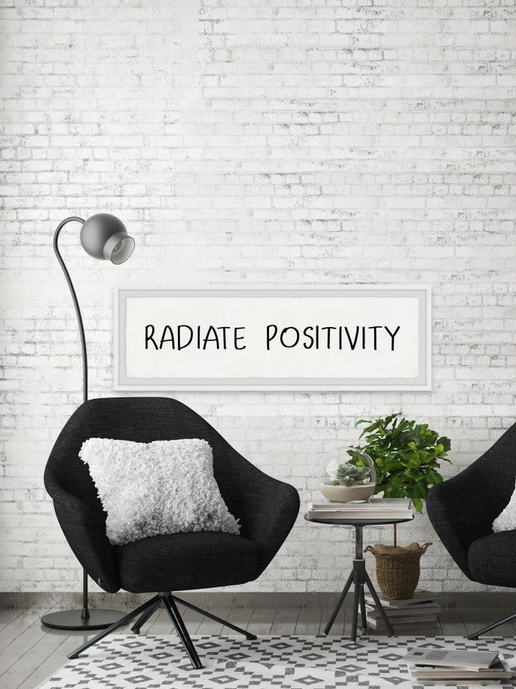 "Power of Positivity" Framed Painting Print, 45x15