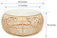 Sibago Rattan Coffee Table With Glass Top, Natural