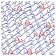 "Coastal Birds Pattern V" Digital Paper Print by Farida Zaman, 42"x42"