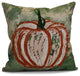 Artistic Pumpkin Geometric Print Pillow, Rust, 20"x20"