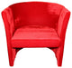 25" Luxurious Wood and Red Microfiber Folding Chair