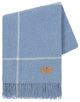 Windowpane Cashmere Throw, Sky Blue