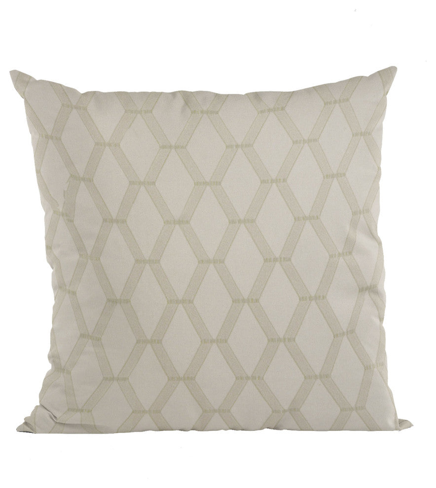 Wheat Diamond Shiny Fabric With Embroidery Luxury Throw Pillow, 12"x20"