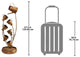 Garden Tea Party Cascading Metal Sculptural Fountain