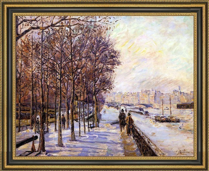 Armand Guillaumin Place Valhubert Framed Premium Canvas Print, 20"x25"