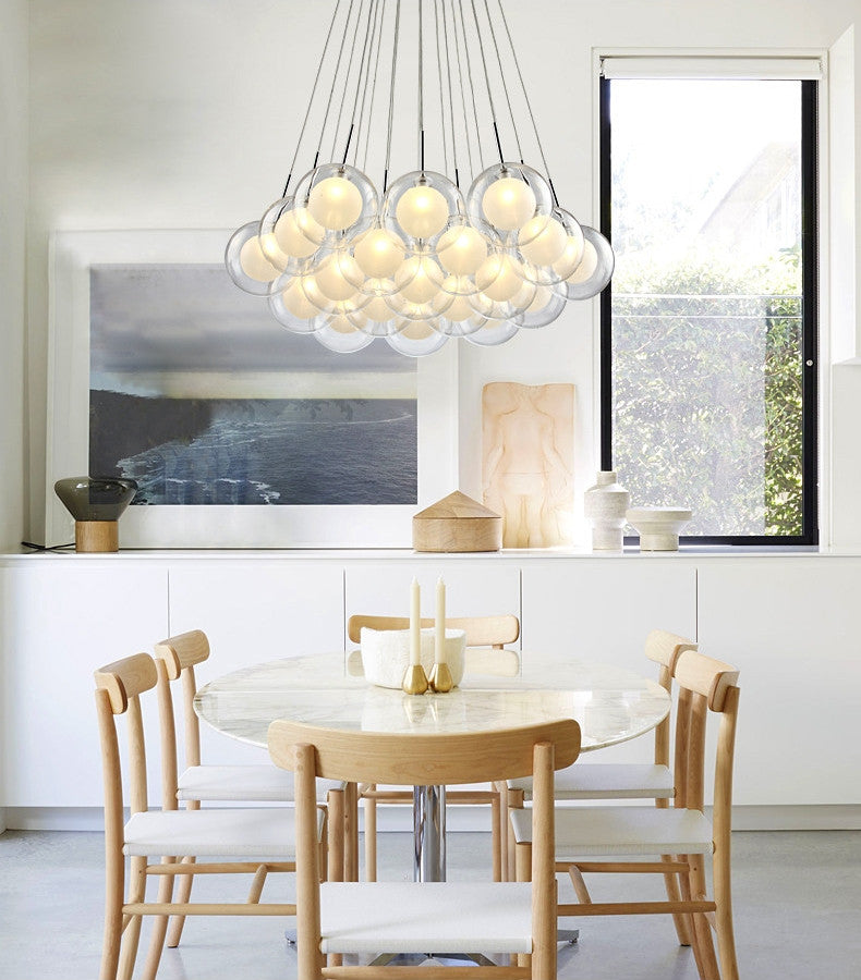 MIRODEMIÂ® Le Bar-sur-Loup Glass Balloons Design Chandelier, 25 Heads