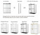 Spezia 60" W x 76" H Sliding Frameless Shower Enclosure, Brushed Gold, 60" W X 76" H