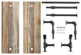 Olivia Double Shelf Unit With Towel Rod