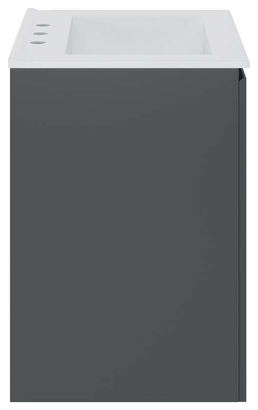 Bryn 24" Wall-Mount Bathroom Vanity, Gray White