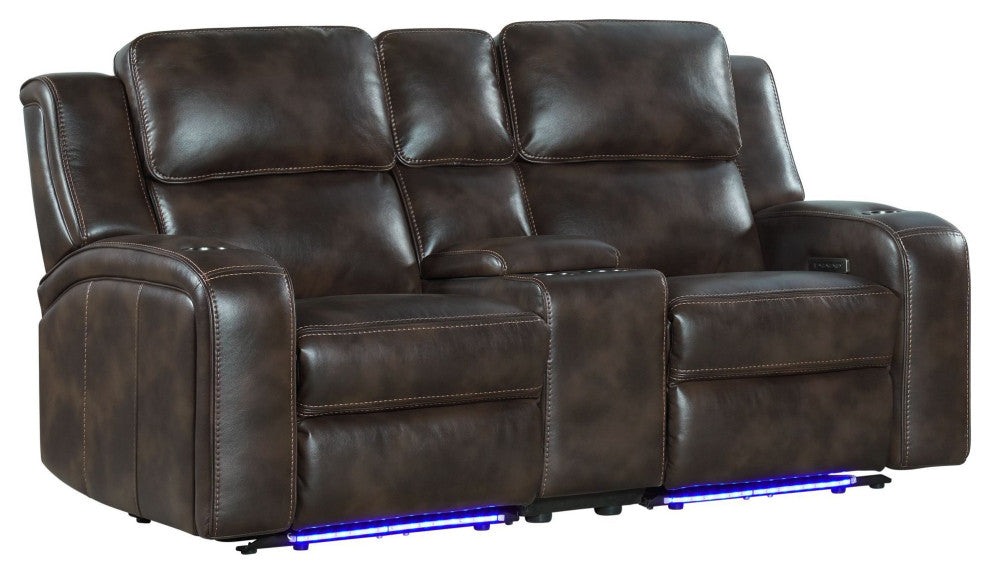 Silhouette 3-Piece Loveseat With Dual-Power Recline, Bolero Coffee