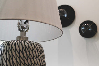 Skye Swirl Lamp, Off White