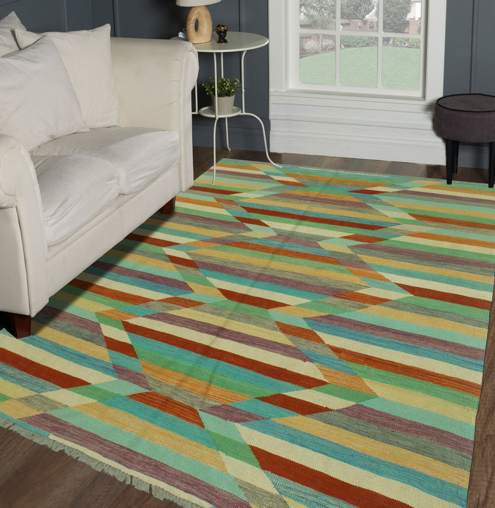 Winchester Kilim Salman Burgundy/Ivory Rug, 5'7x7'9