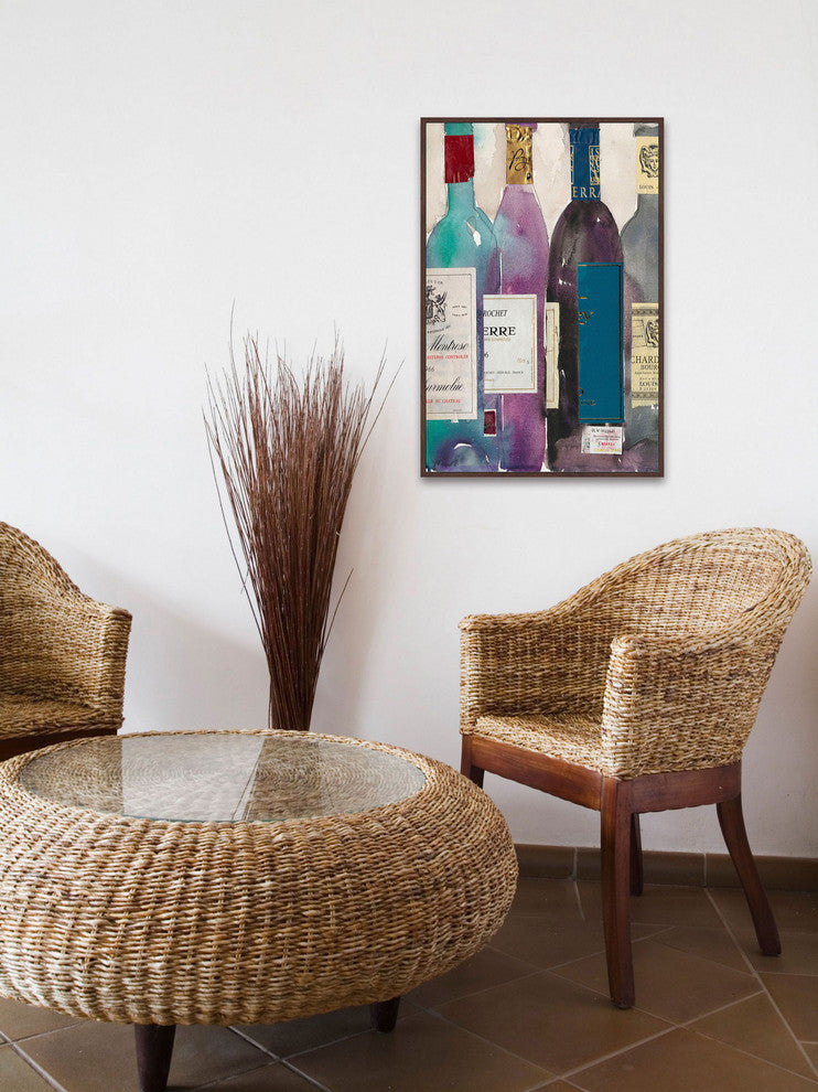 "Dinner Party II" Floater Framed Painting Print on Canvas, 20"x30"