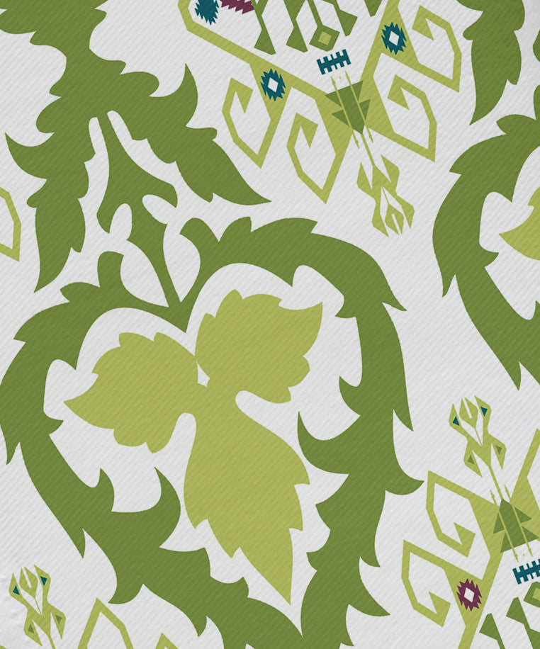 Bombay, Geometric Print Napkin, Green, Set of 4