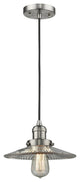 1-Light Dimmable LED Halophane 10" Mini Pendant, Brushed Satin Nickel