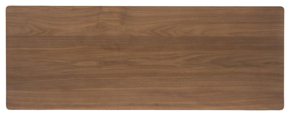 GDF Studio 3-Piece Ethel Natural Walnut Finish Rectangular Bar Set, Dark Gray