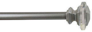 3/4" Diameter Cassini Drapery Rod, 84" to 120", Pewter