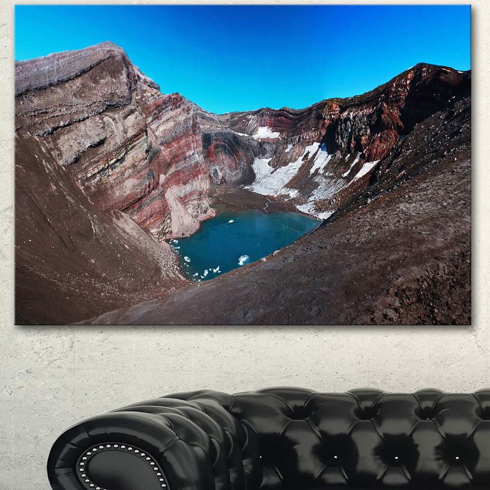 Volcano Kamchatka Panorama, Landscape Canvas Wall Art, 40"x30"