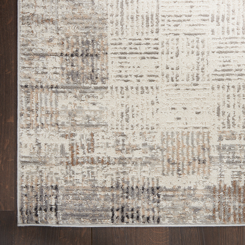 Nourison Elation 2' x 3' Ivory Grey Modern Indoor Area Rug