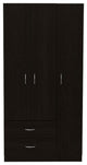 Three Door Armoire Clark, Bedroom, Black