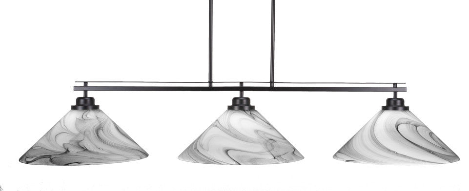 Odyssey 3 Light Bar, Matte Black Finish, 16" Onyx Swirl Glass