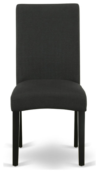 3-Pc Dining Set, 2 Parson Chairs, Butterfly Leaf Dining Table, Black