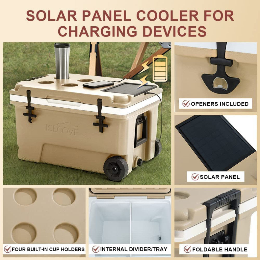 IceCove 60-Quart Solar Cooler Mojave Desert Tan