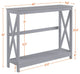 Modern 2-Tier Entryway Table, Grey