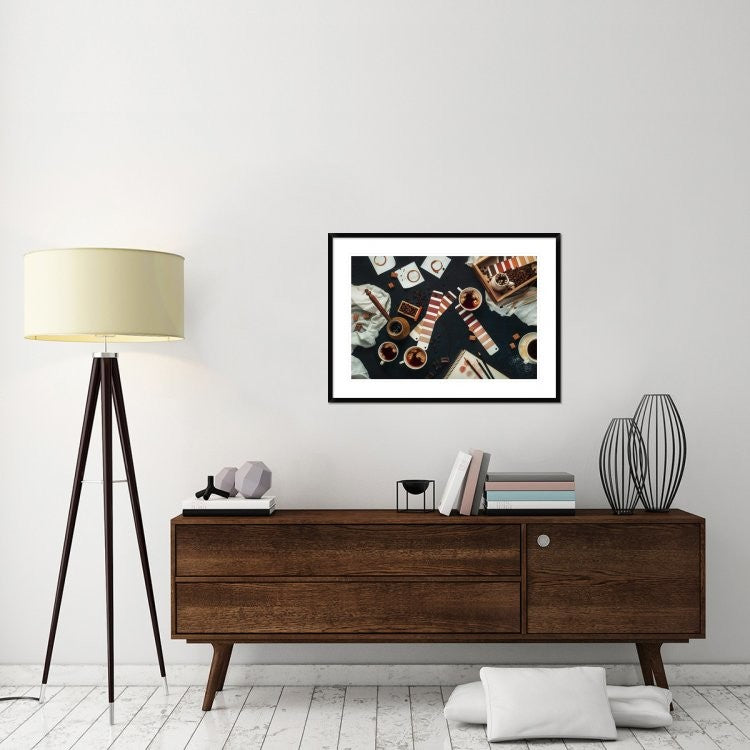 "Shades Of Coffee" Framed Digital Print by Dina Belenko, 38"x28"
