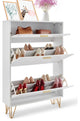 VEVOR Shoe Cabinet with 3 Flip Drawers Shoe Storage Cabinet for Entryway Hallway
